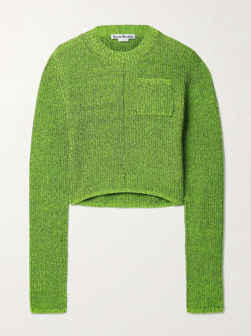 Acne Studios Green Rib Knit Cropped
Sweater